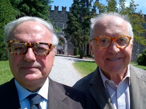 Il presidente di IEA Achille Colombo Clerici con Alberico Barbiano di Belgiojoso