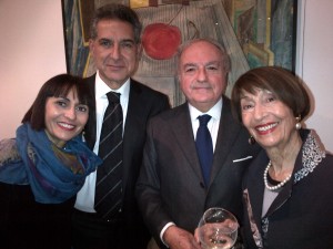 Il pres. di IEA IstEurasia Achille Colombo Clerici con Pierluigi Mantini, Fania Cavaliere Mantini e Adriana Cavaliere