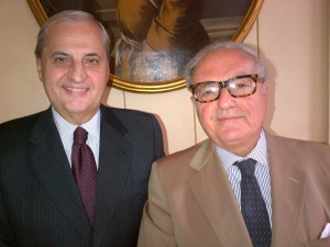 Il presidente di Europasia Achille Colombo Clerici con Giampio Bracchi presidente della Fondazione Politecnico