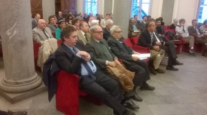 Paolo Righi, Achille Colombo Clerici, Renzo Gardella al Convegno di Torino