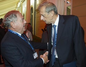 Achille Colombo Clerici con Piero Fassino pres. Anci