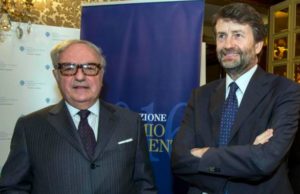 Foto; Il presidente dell'Istituto Europa Asia IEA. Achille Colombo Clerici con il Ministri per i Beni Culturali Dario Franceschini