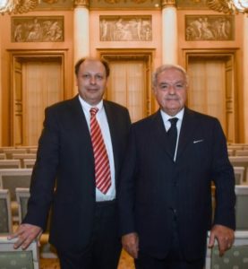 Foto: - Sandro Neri con Achille Colombo Clerici alla Societa' del Giardino di Milano