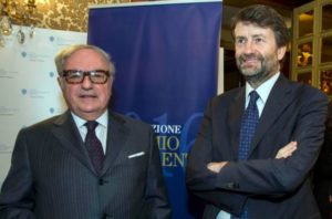 Foto archivio: Il presidente di IEA Achille Colombo Clerici con Dario Franceschini, Ministro dei Beni e delle Attività Culturali e del Turismo.